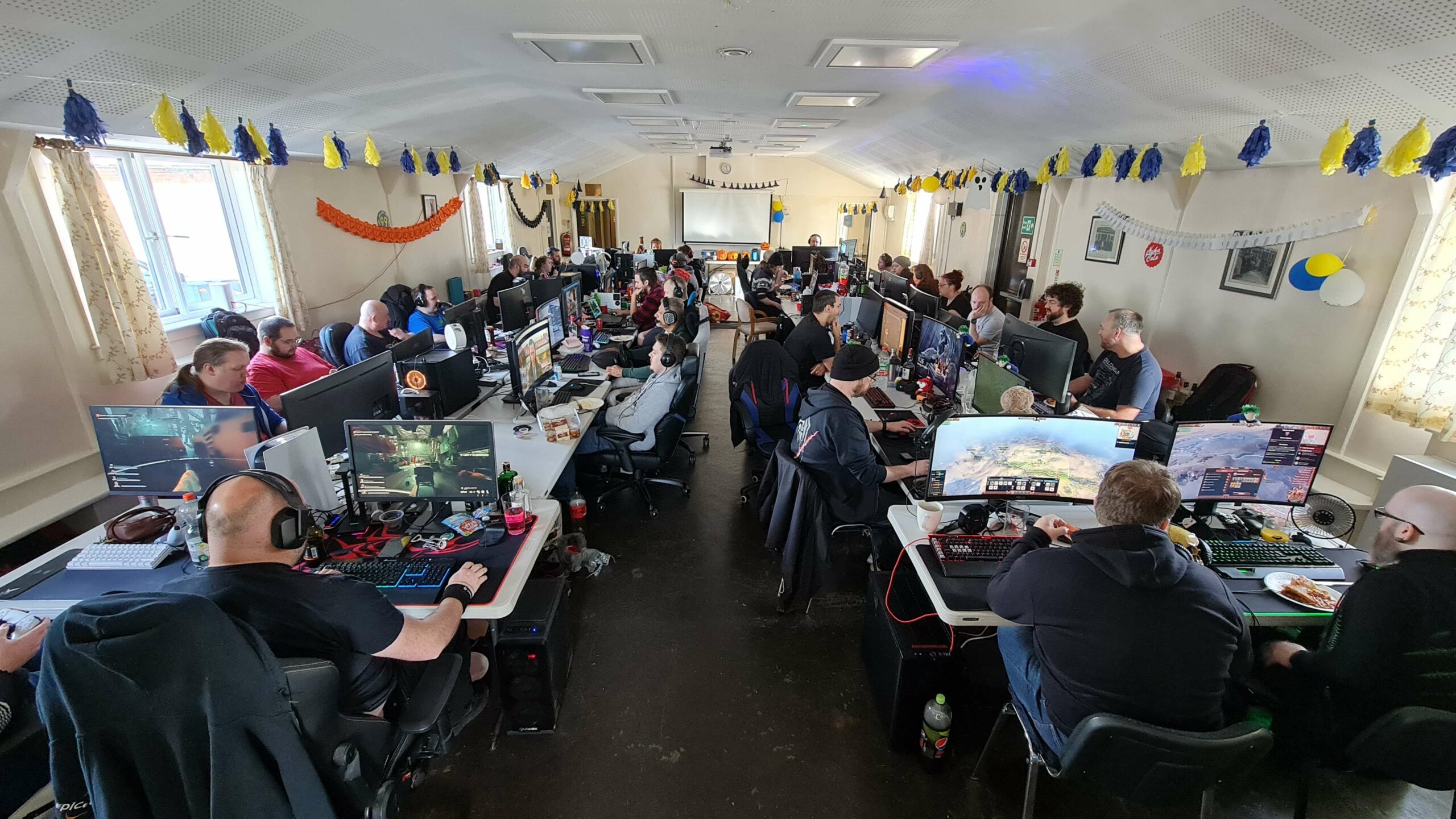 Padworth Village Hall with a LAN Party